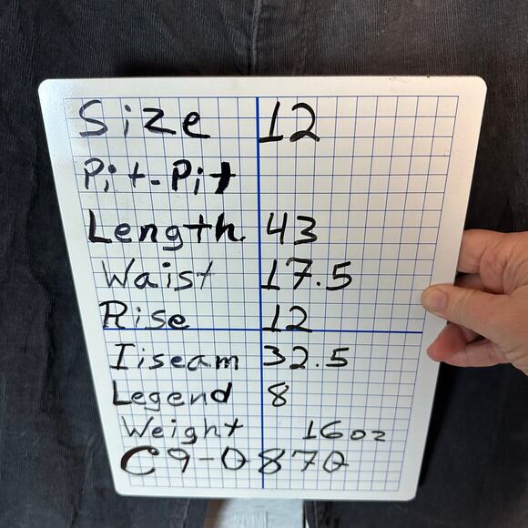 Talbots women’s corduroy pants dark gray straight leg dark academia fall - Picture 10 of 10